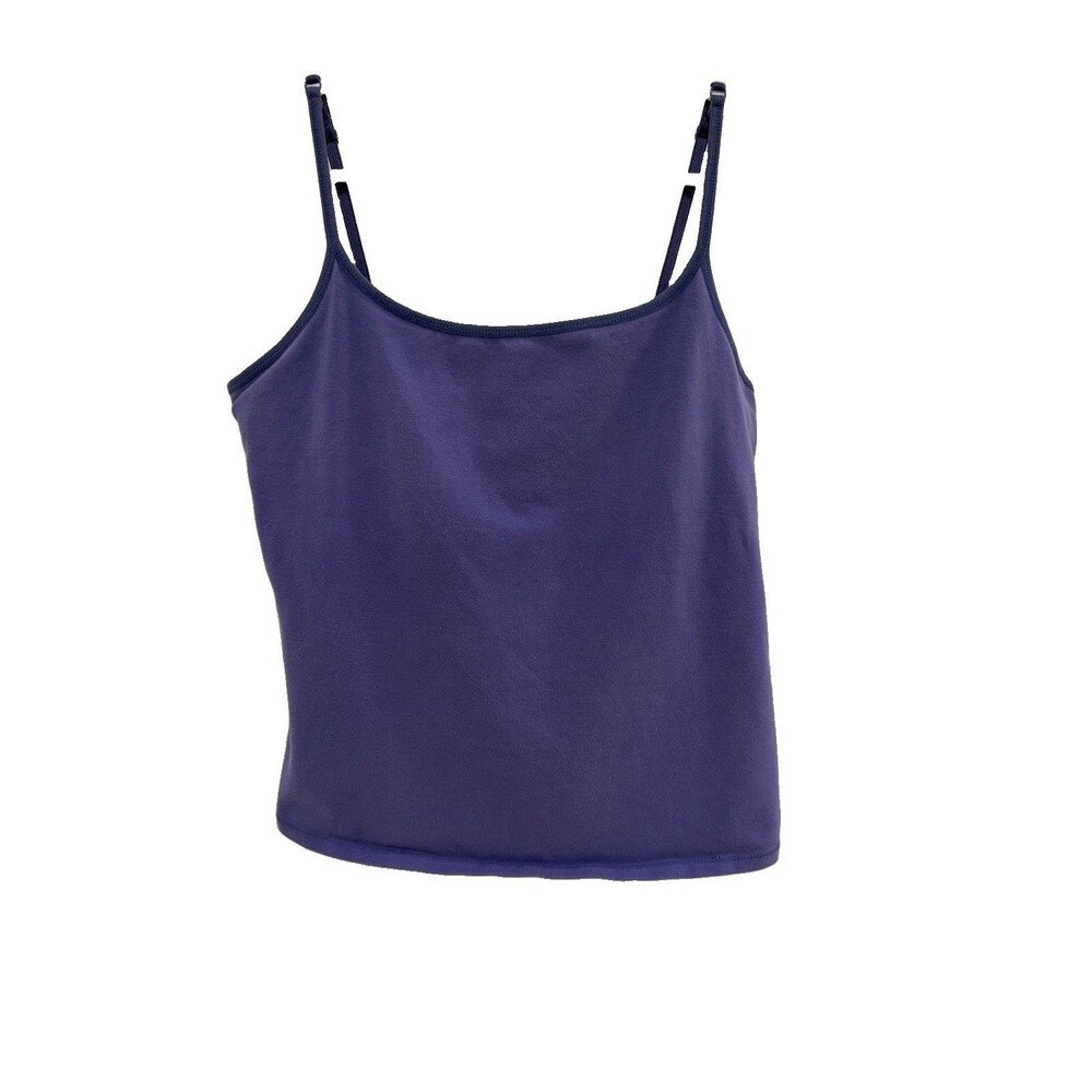Vintage Express Purple Camisole Built In Bra Tank Top USA Women Size Large Y2K